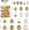 Christmas Ball Ornaments Shatterproof Clear Large Plastic Hanging Ball Decorative Baubles Set with Stuffed Delicate Decorations (Multi-Size, Gold)